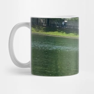 pretty girl and river Mug